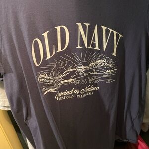 Old Navy Blue Short Sleeve Tee with Vintage Logo